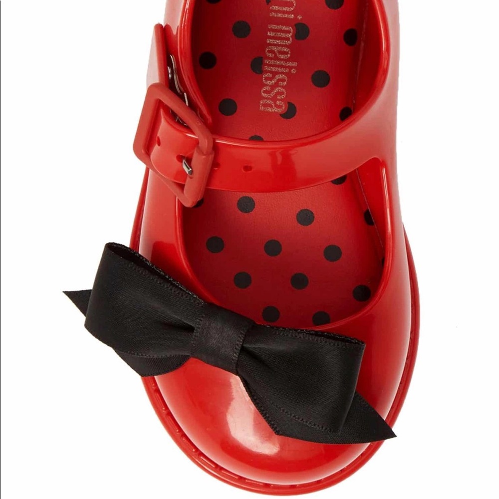 Mini Maggie Mary Jane Bow Red Size 10. Pvc.
